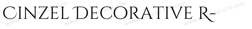 Cinzel Decorative R字体转换